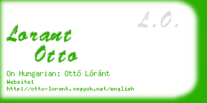 lorant otto business card